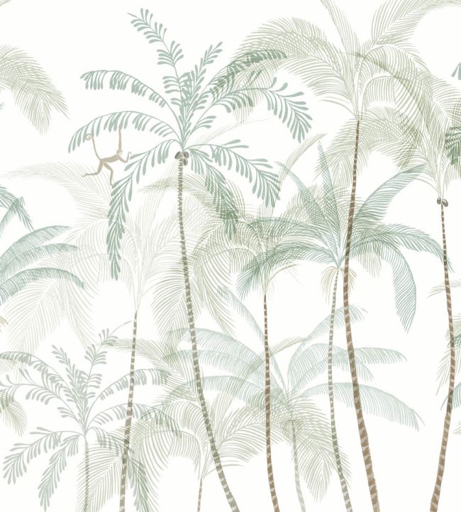 Louie Mural by Sandberg Light Green
