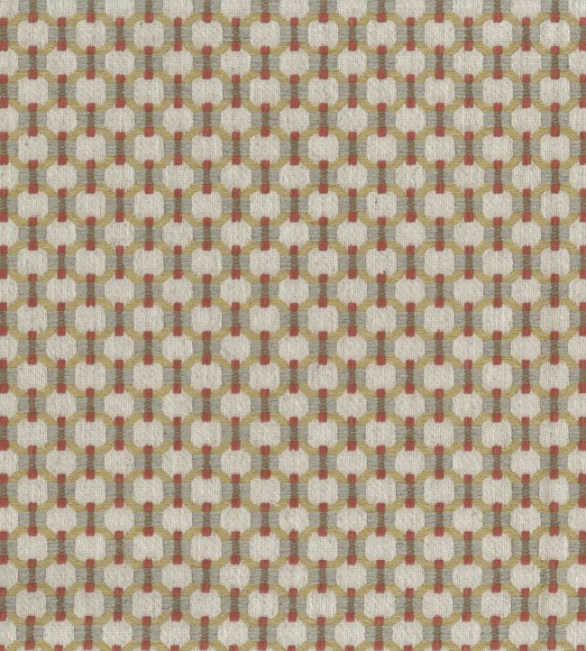 Loveden Fabric by Nina Campbell Ochre/Coral