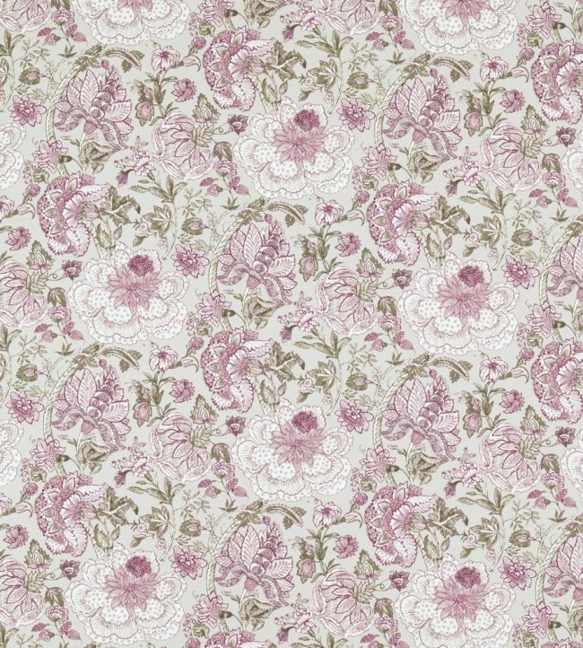 Lucienne Fabric by Clarke & Clarke Raspberry/Linen