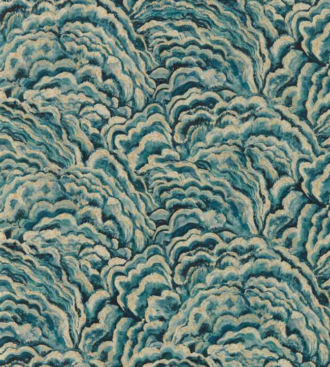 Lumino Wallpaper by Clarke & Clarke Kingfisher/Gilver