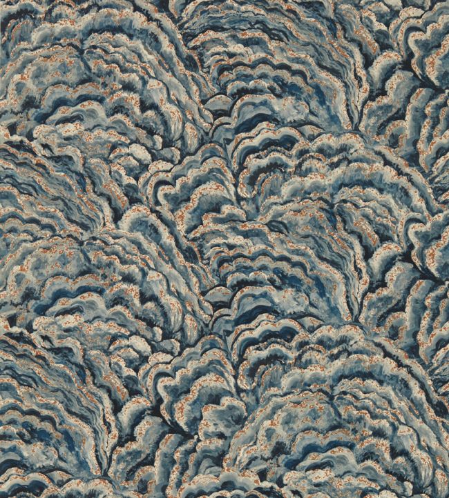 Lumino Wallpaper by Clarke & Clarke Midnight/Copper