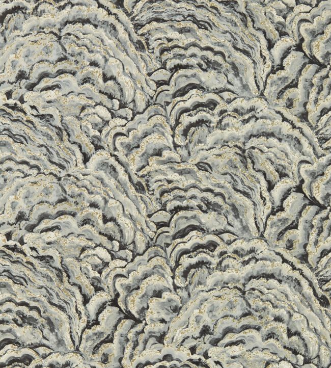 Lumino Wallpaper by Clarke & Clarke Noir/Gilver