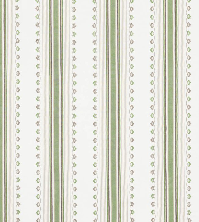 Mabel Stripe Fabric by Nina Campbell Green/Chocolate