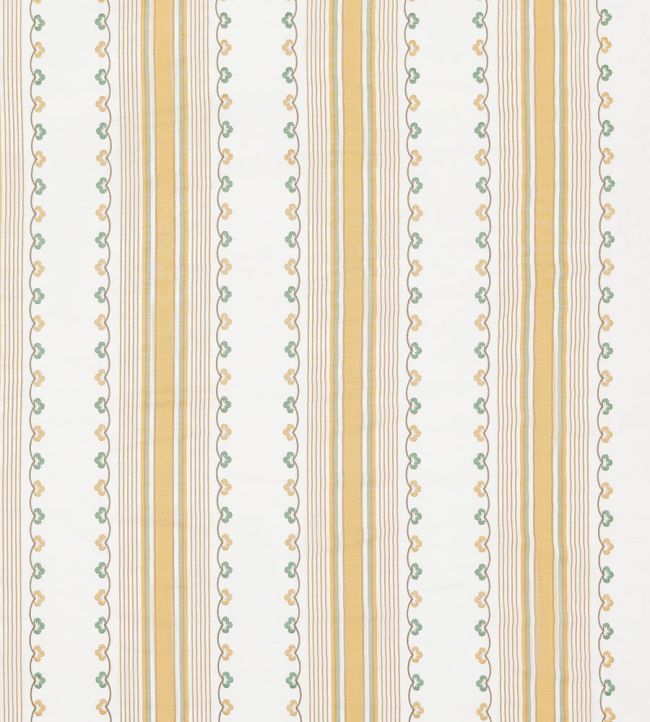 Mabel Stripe Fabric by Nina Campbell Yellow/Sage