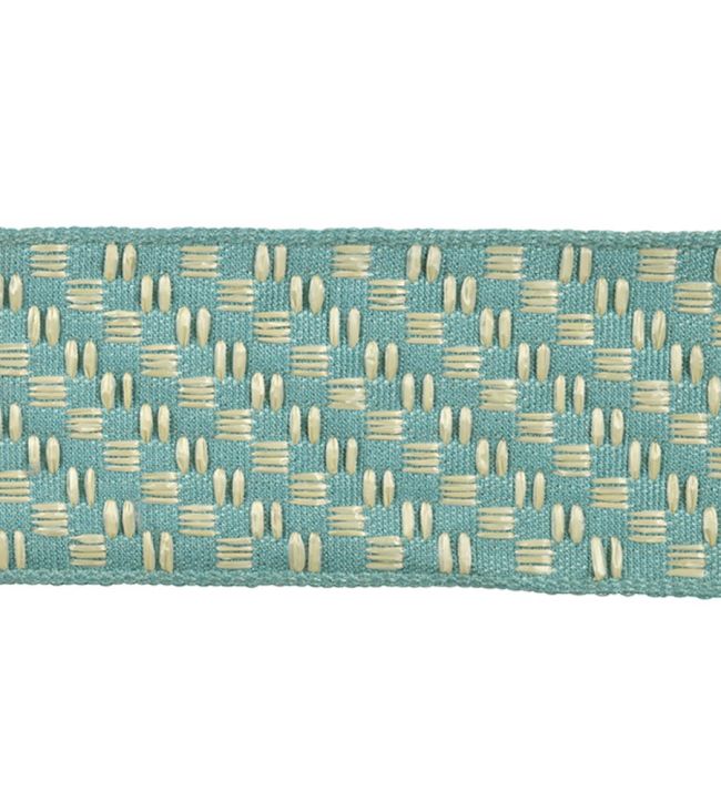Macao Raphia Braid 60mm Trimming by Houles Turquoise