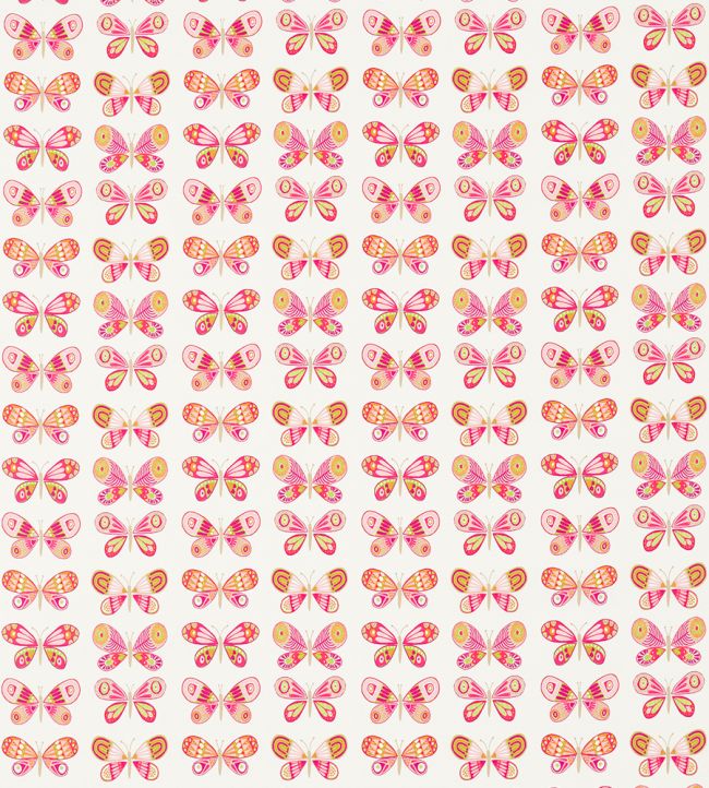 Madame Butterfly Fabric by Scion Cerise/Pistachio/Chalk