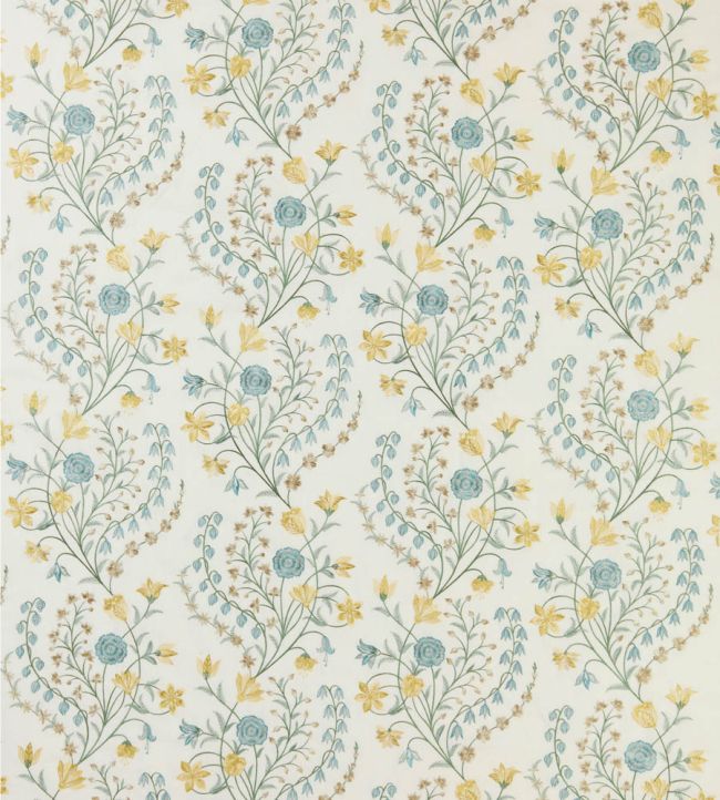 Madeleine Fabric by Nina Campbell Blue/Yellow