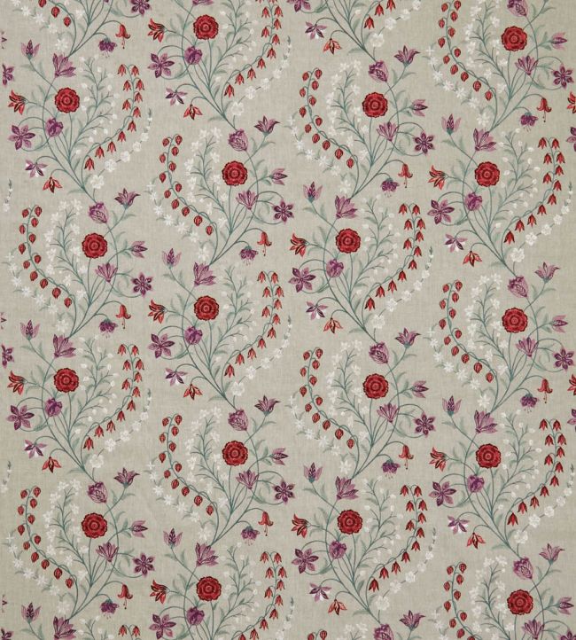Madeleine Fabric by Nina Campbell Red