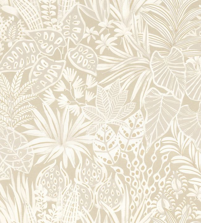Madhuca Wallpaper by Casamance Sable