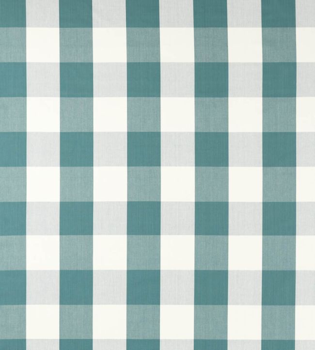 Madras Check Fabric by Sanderson Teal