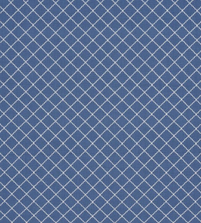 Maggie Lattice Fabric by Schumacher Cobalt