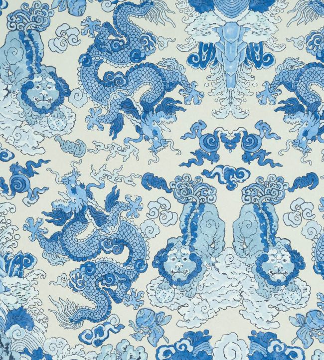 Magic Mountain Dragon Wallpaper by Schumacher Porcelain