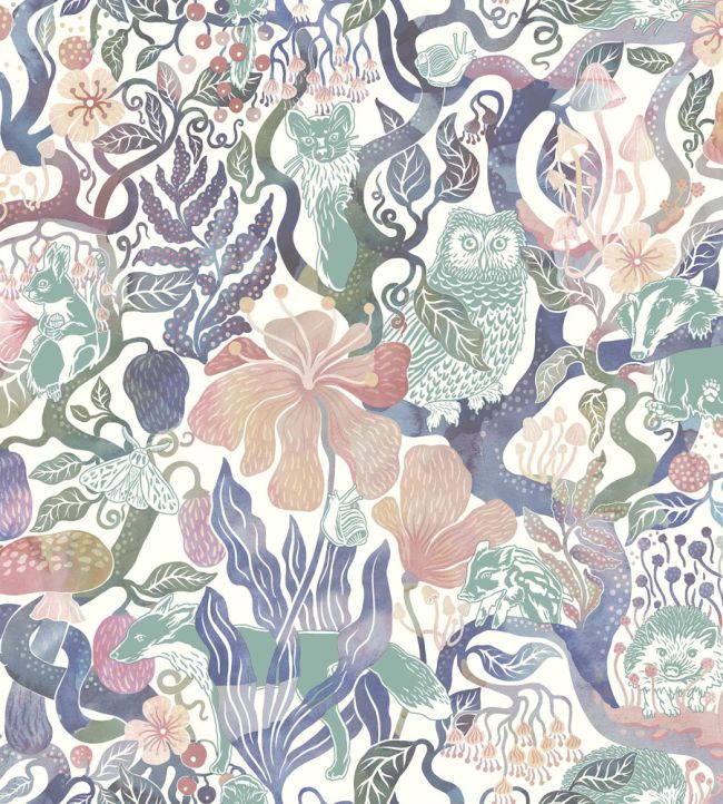 Magic Woods Wallpaper by Borastapeter Pink
