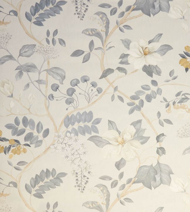 Magical Plants Wallpaper by Liberty Smalt Blue
