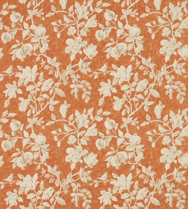 Magnolia & Pomegranate Fabric by Sanderson Russet/Wheat
