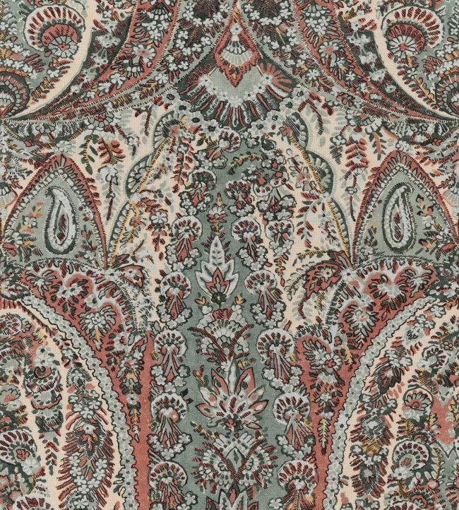 Mahara Fabric by Travers Red/Blue