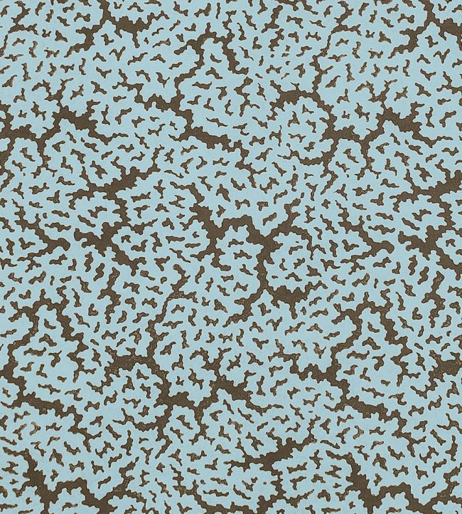 Maldives Fabric by Thibaut Spa Blue and Brown