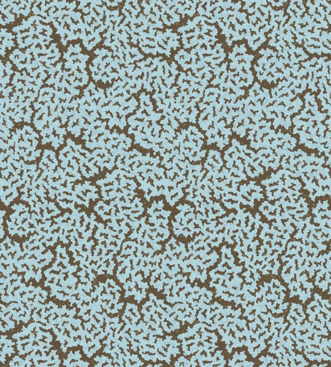 Maldives Wallpaper by Thibaut Spa Blue and Brown