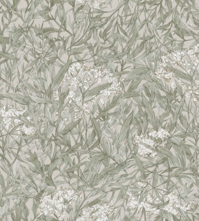 Malin Wallpaper by Sandberg Sage Green