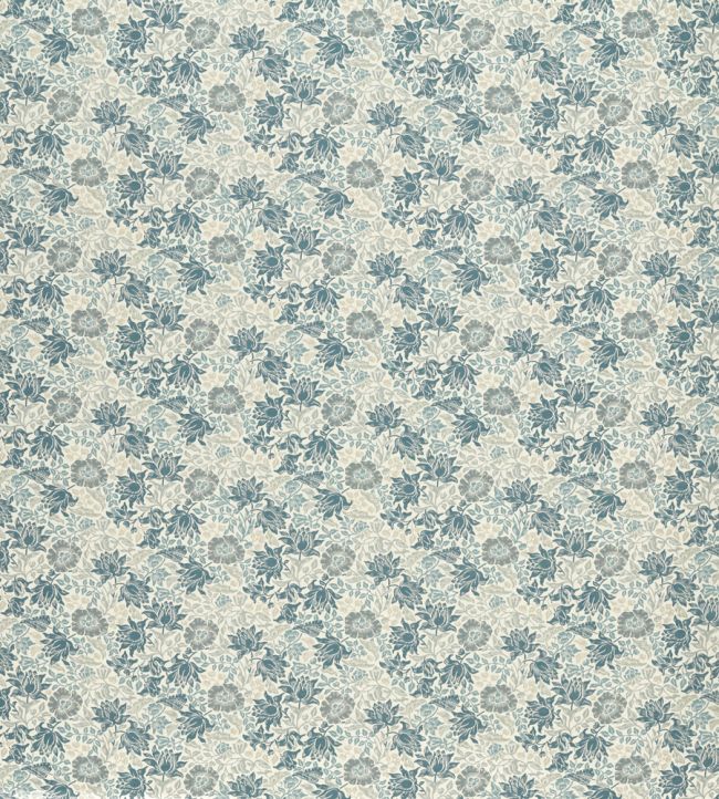 Mallow Jacquard Fabric by Clarke & Clarke Midnight/Denim