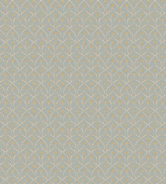 Mallow Trellis Wallpaper by Josephine Munsey Light Blue