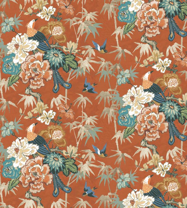 Maluku Fabric by Arley House Burnt Orange