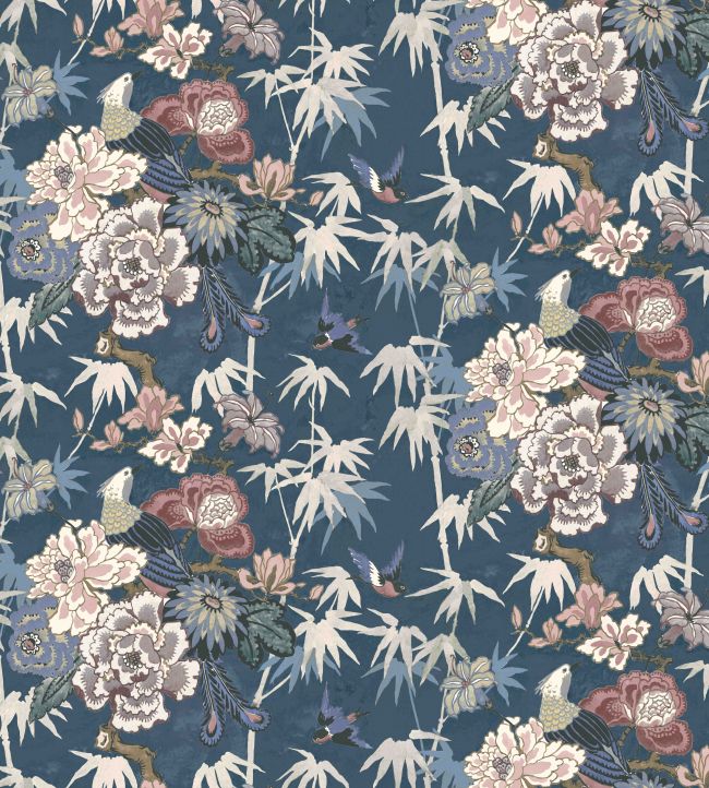 Maluku Fabric by Arley House Prussian Blue