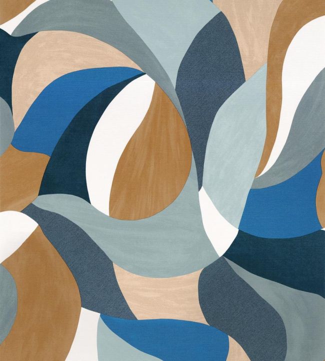 Mandorla Wallpaper by Casamance Pierre Bleue/Camel