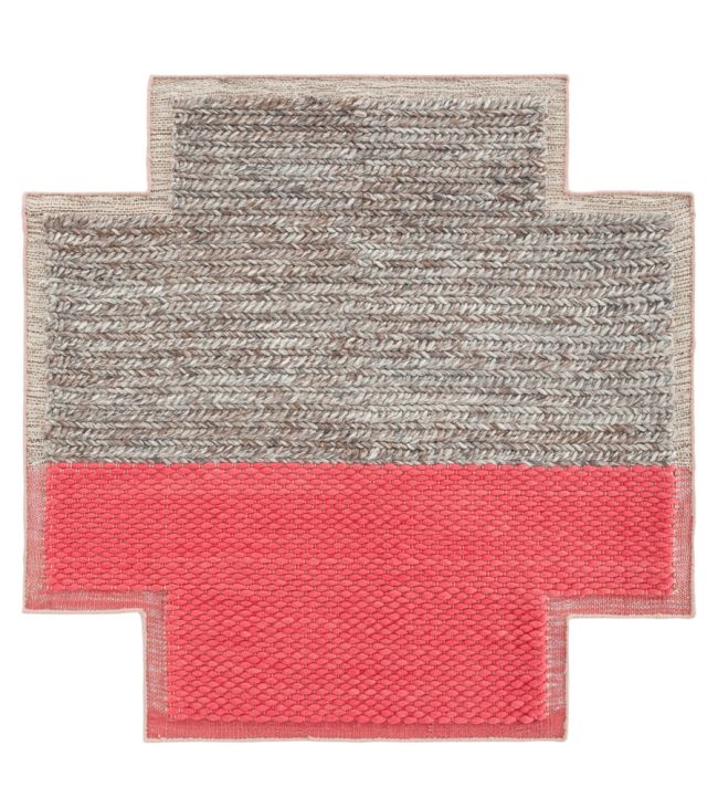 GAN Mangas Space Square Plait rug Coral 167185-US Coral