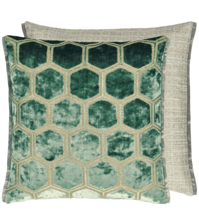 Manipur Cushion 43 x 43cm by Designers Guild Jade