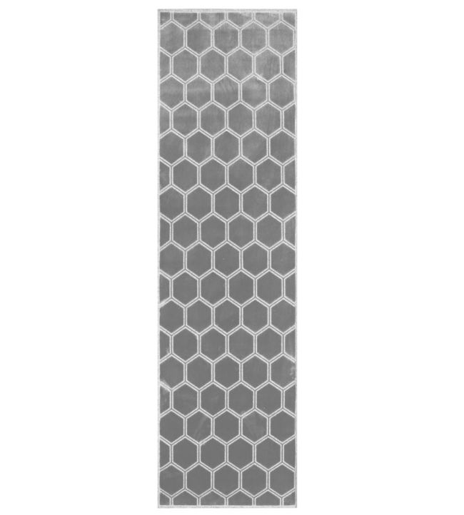 Designers Guild Manipur Runner rug Silver RUGDG0722 Silver
