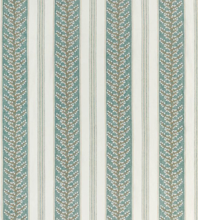 Manningtree Fabric by Nina Campbell Teal/Beige