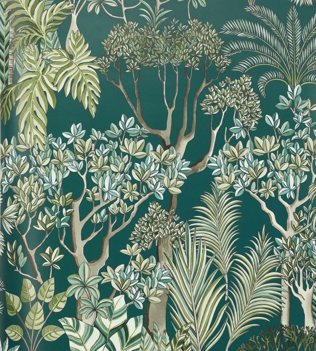 Morny Wallpaper by Manuel Canovas Bleu Canard