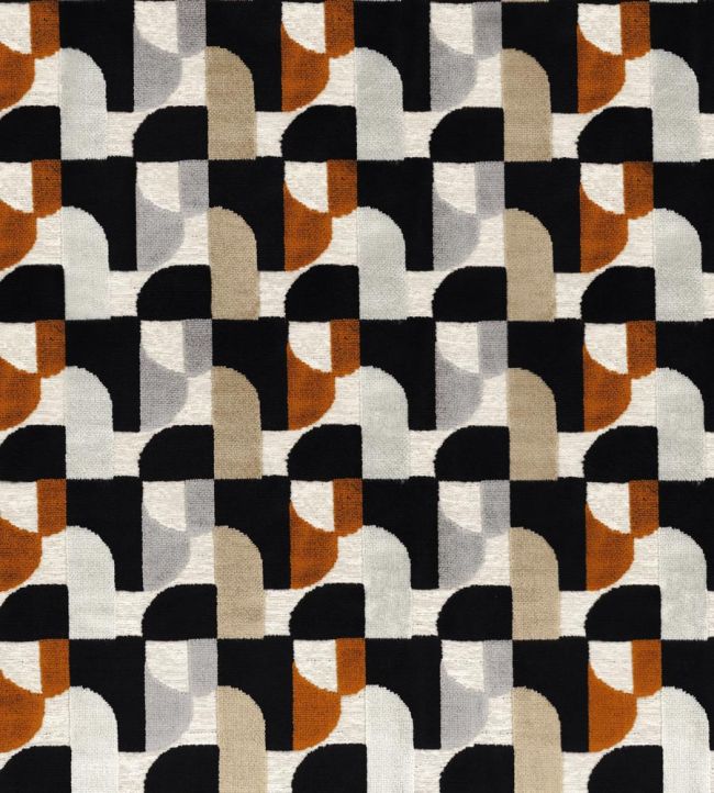 Marcel Fabric by Casamance Noir Acajou