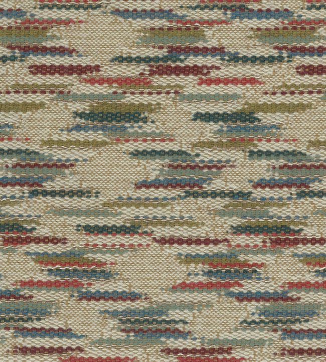 Marden Fabric by Nina Campbell Red/Teal/Olive