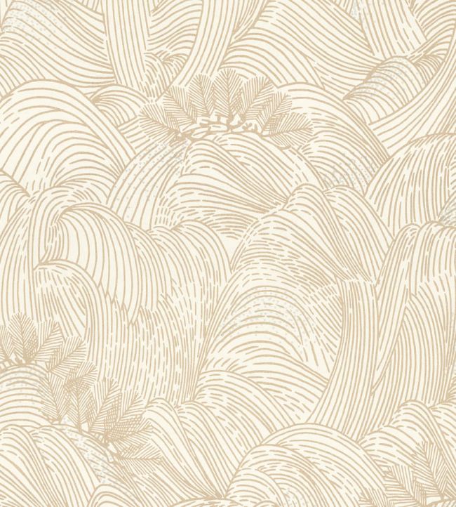 Maree Haute Wallpaper by Casamance Blanc/Dore