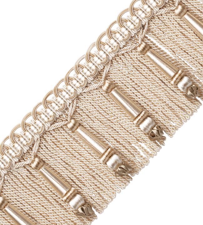 Margaux Beaded Bullion Fringe Trimming by Samuel & Sons Ecru