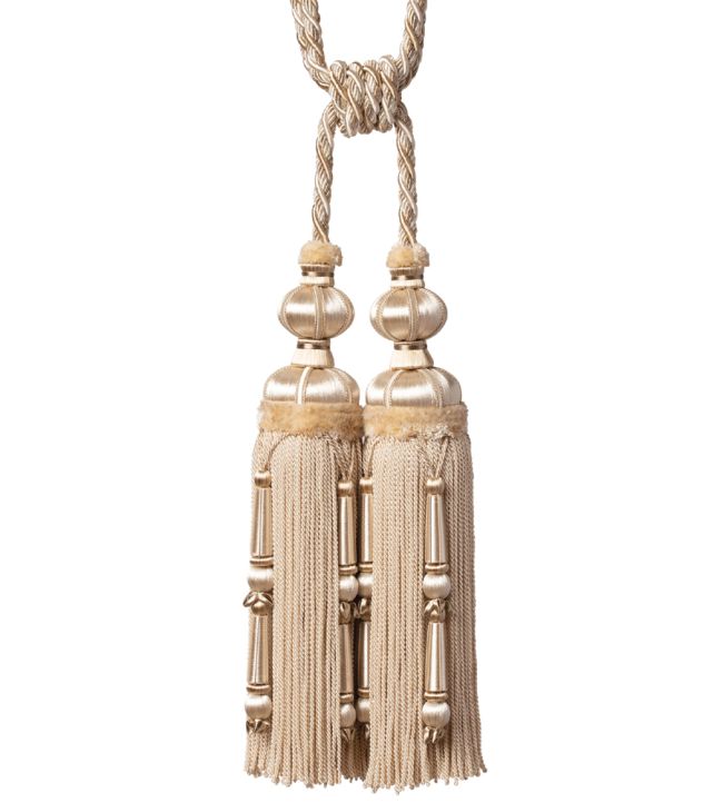 Margaux Double Tassel Tieback Trimming by Samuel & Sons Ecru