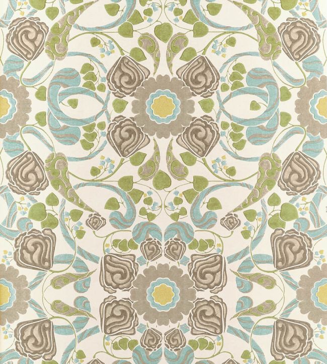 Margaux Wallpaper by Thibaut Beige and Yellow