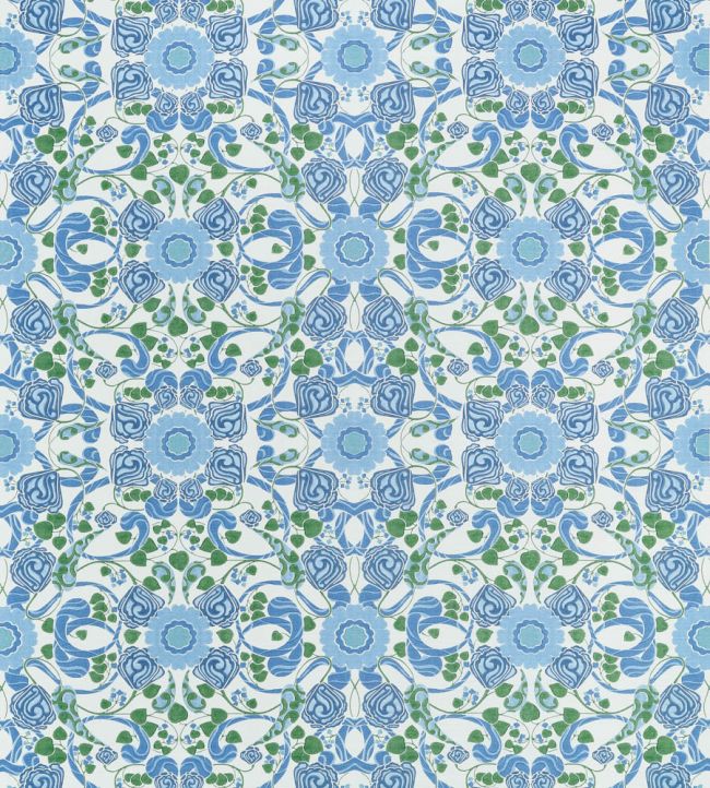 Margaux Fabric by Thibaut Blue and Green