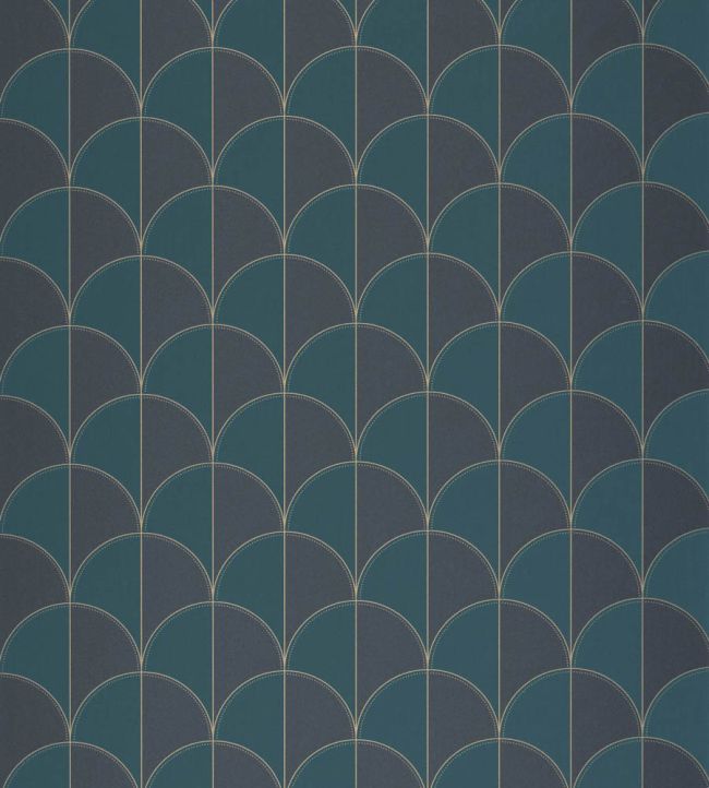 Mariette Wallpaper by Caselio Bleu nuit