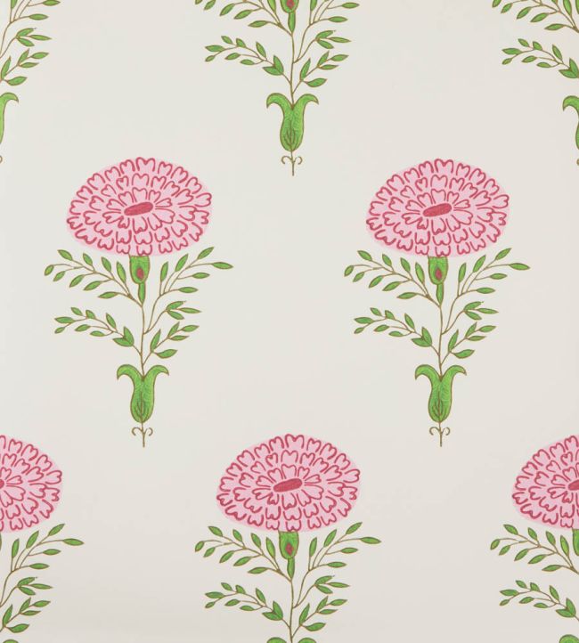 Marigold Wallpaper by Molly Mahon Pink/Green