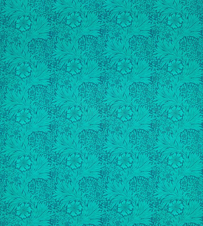 Marigold Fabric by Morris & Co Navy/Turquoise