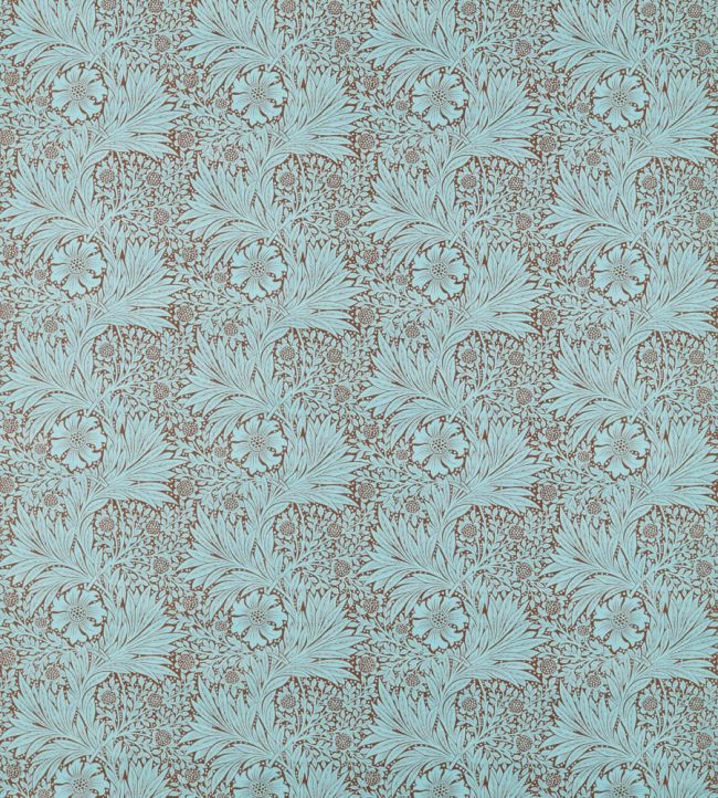 Marigold Fabric by Morris & Co Sky/Chocolate