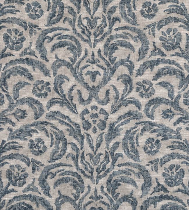 Marlborough Fabric by Fermoie Grey Blue