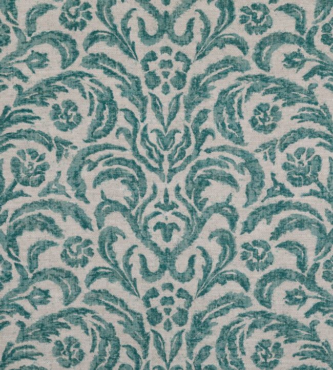 Marlborough Fabric by Fermoie Teal