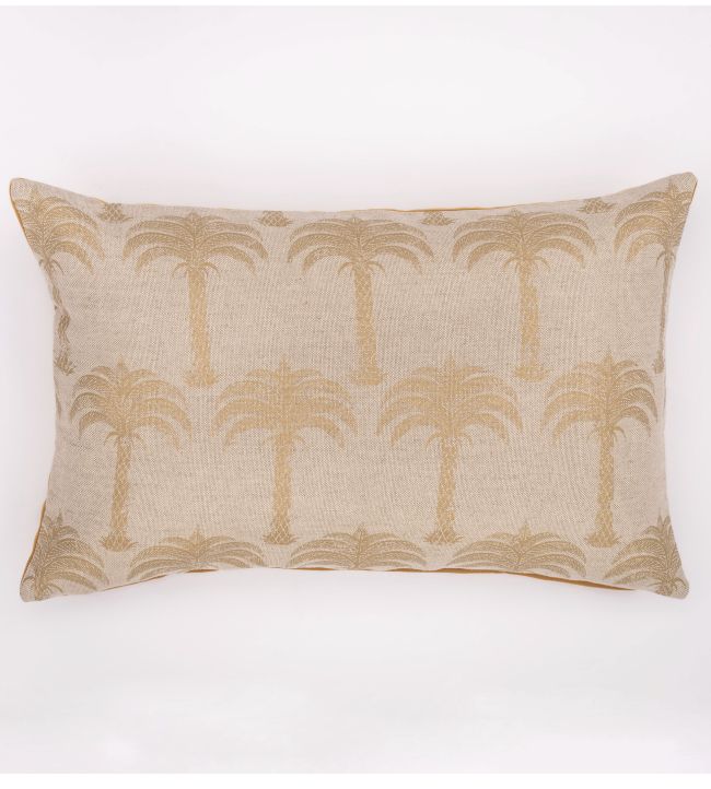 Marrakech Palm Cushion 40 x 60cm by Barneby Gates Gold On Natural