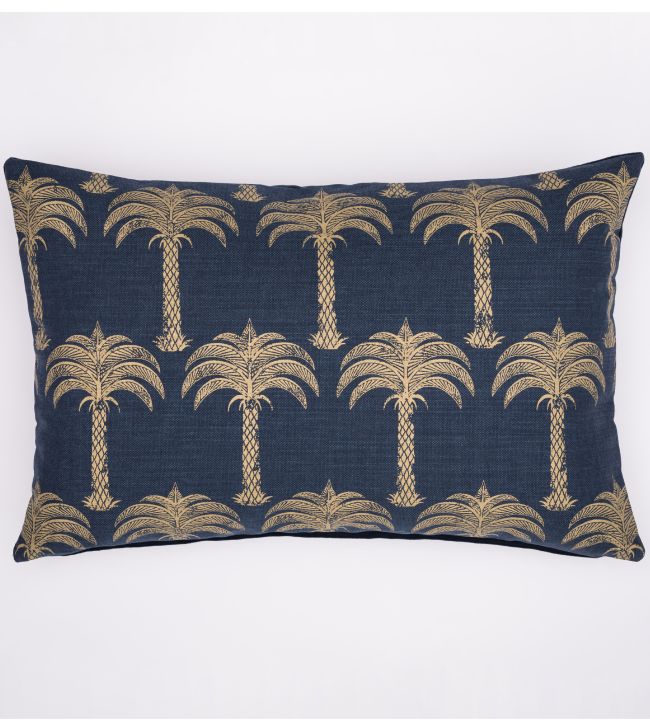 Marrakech Palm Cushion 40 x 60cm by Barneby Gates Midnight Blue
