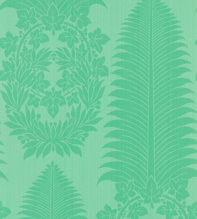 Marsden's Palm Damask Wallpaper by Zoffany Pale Poisen