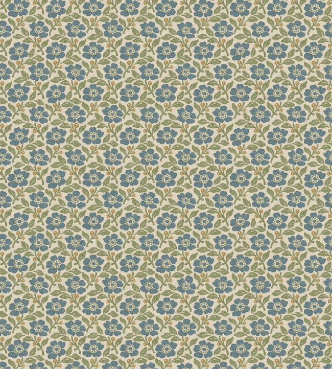 Martock Sprig Wallpaper by Mulberry Home Teal/Green